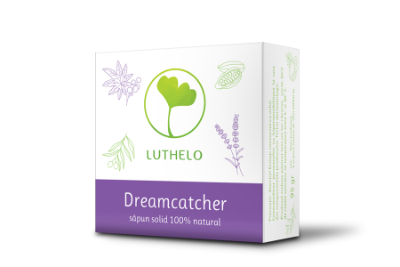 Dreamcatcher - sapun bland cu lavanda si argila roz - LUT06 - Luthelo.ro - detalii cutie