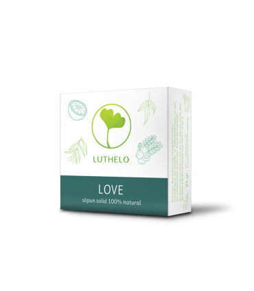 Love - sapun hidratant si emolient cu grapefruit si geranium - LUT05 - Luthelo.ro - detalii cutie
