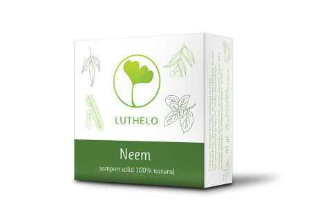 OUTLET PACHET Neem - sampon solid cu menta - par normal/ cret/ scalp sensibil/ matreata
